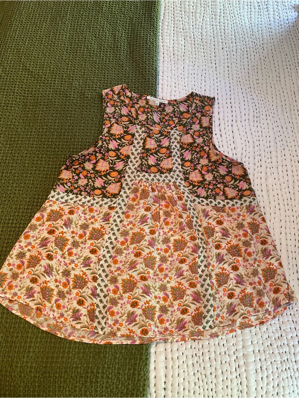 Boho Tank Top - Pink, Green, & Orange